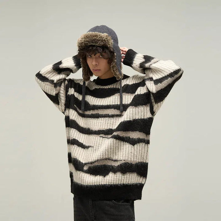 Retro Mohair Striped Sweaters