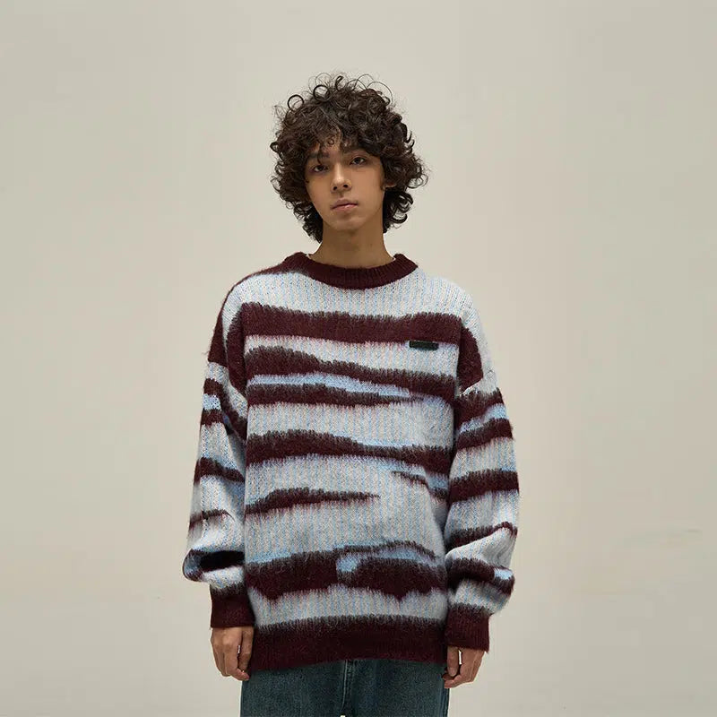 Retro Mohair Striped Sweaters