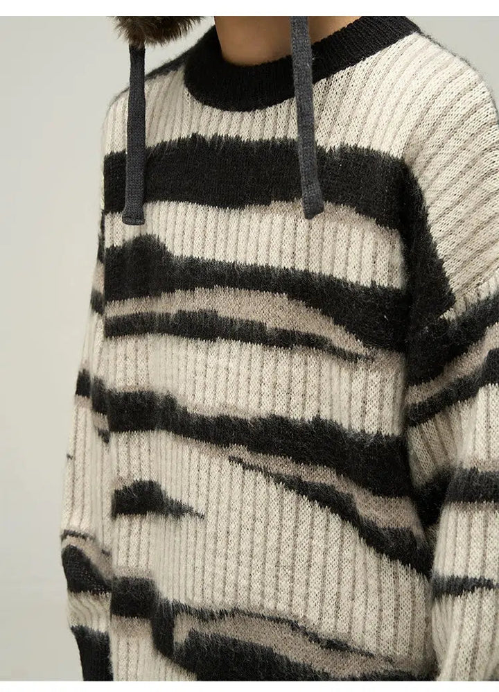 Retro Mohair Striped Sweaters