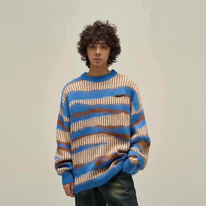 Retro Mohair Striped Sweaters