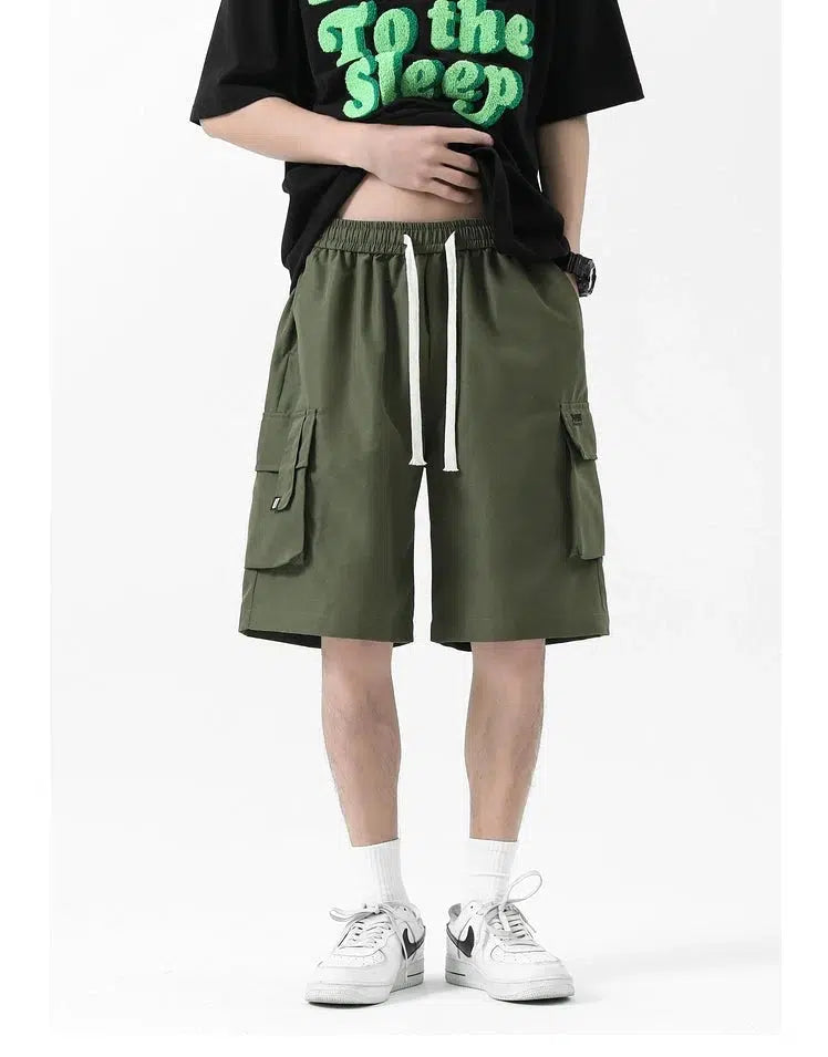 Retro Multi-Pocket Shorts