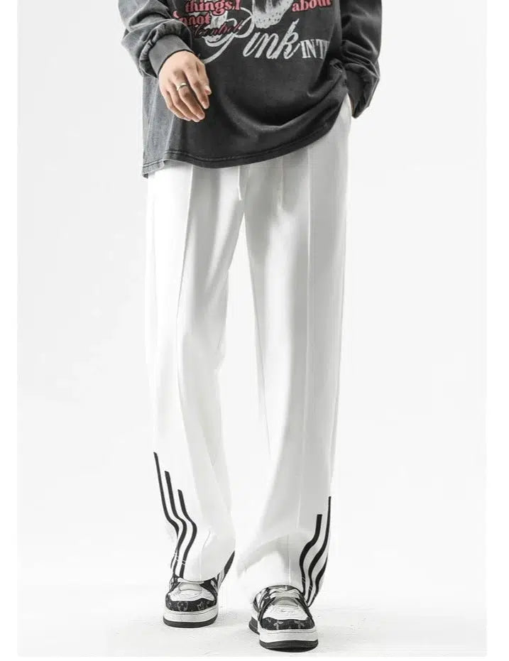 Retro Ribbon Drawstring Jogging Pants