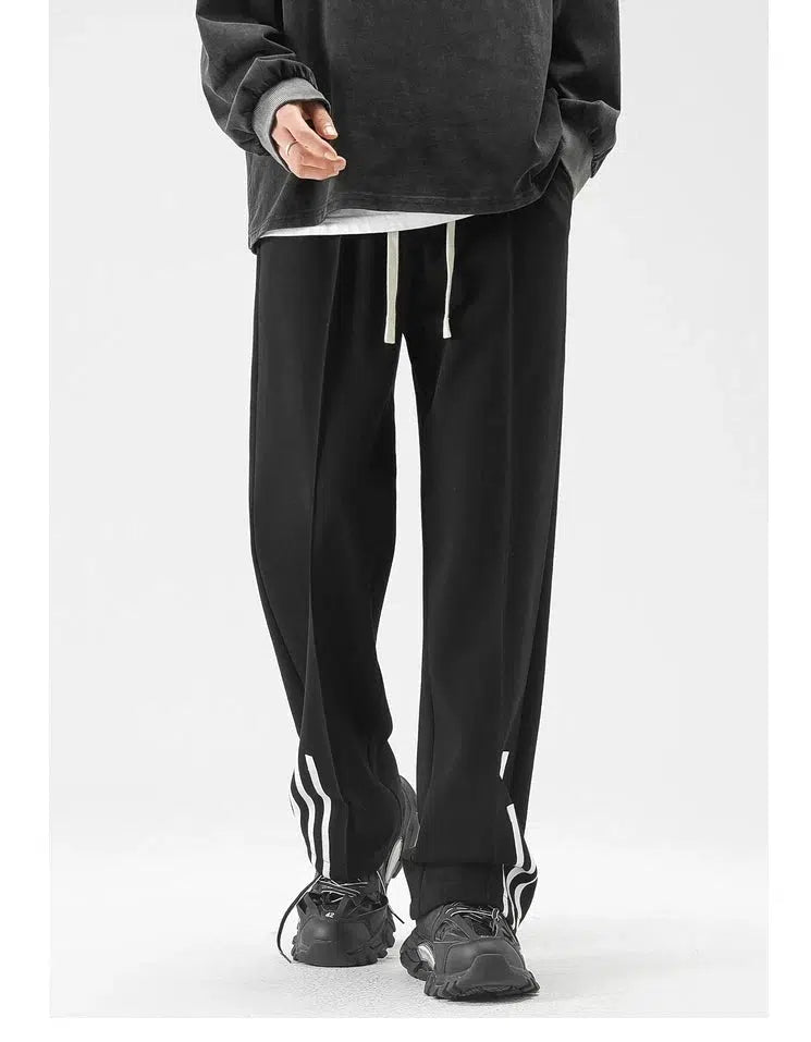 Retro Ribbon Drawstring Jogging Pants