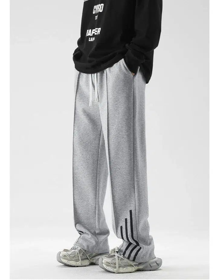 Retro Ribbon Drawstring Jogging Pants