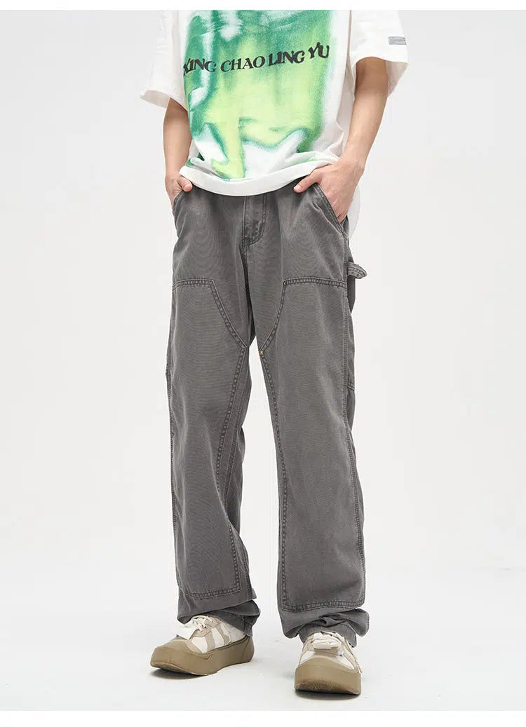 Retro Straight-leg Cargo Pants