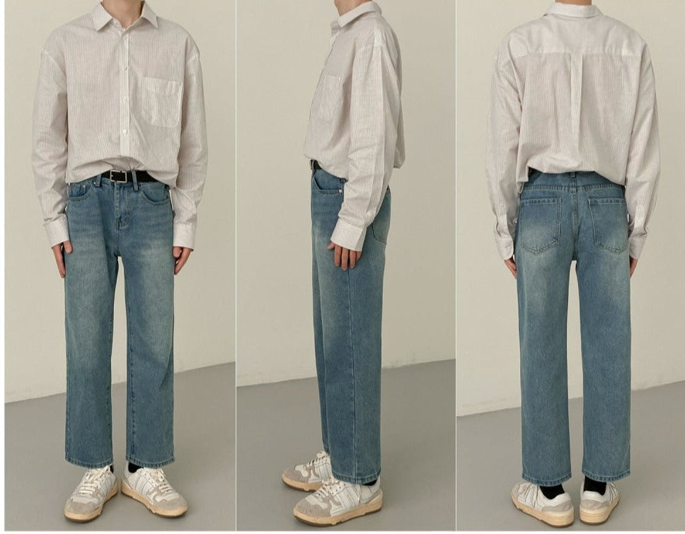 Retro Washed Straight Pants