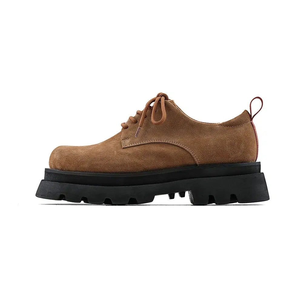 Retro Workwear Derby Suede Shoes