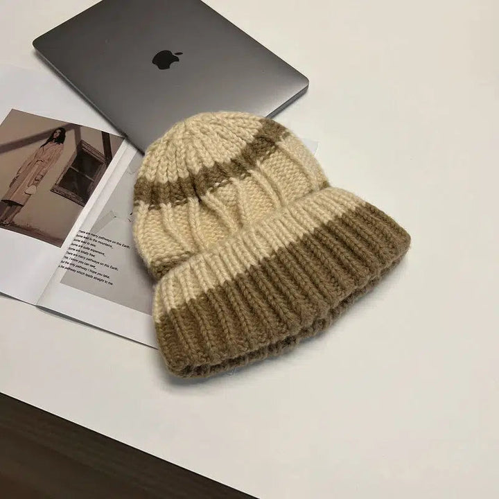 Ribbed Knit Beanie Hat