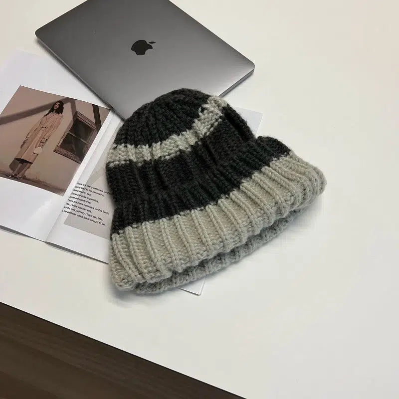 Ribbed Knit Beanie Hat