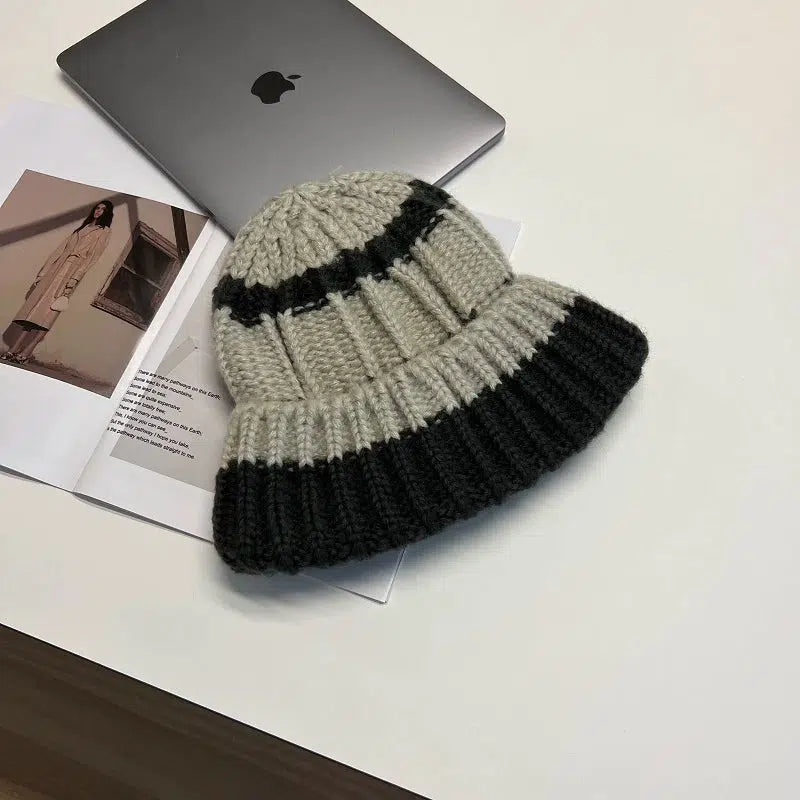 Ribbed Knit Beanie Hat