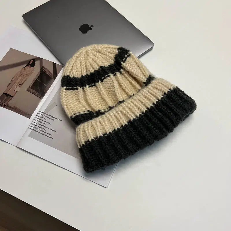 Ribbed Knit Beanie Hat