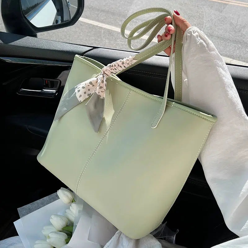 Ribbon Embellished Tote Bag