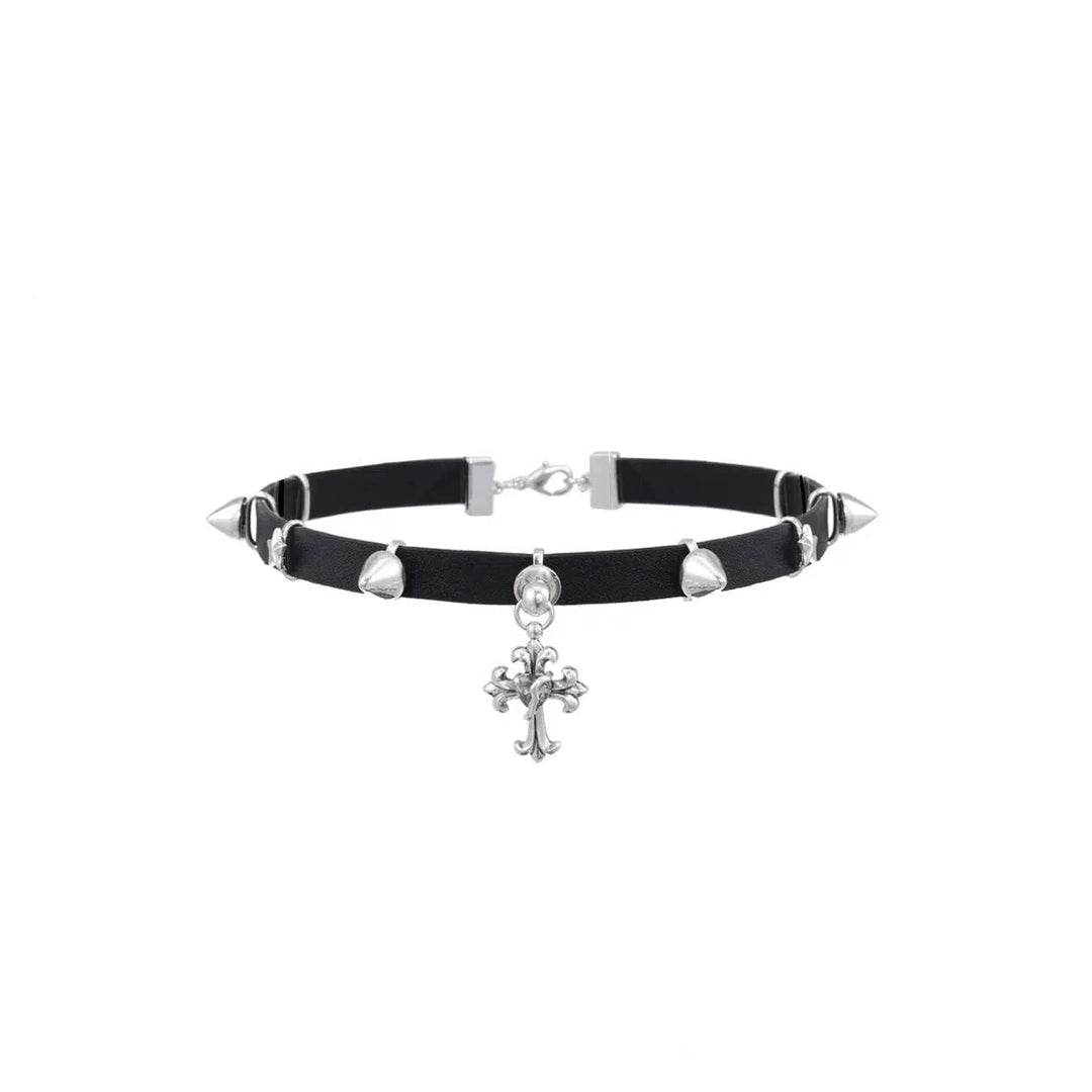 Rivet Cross Necklace