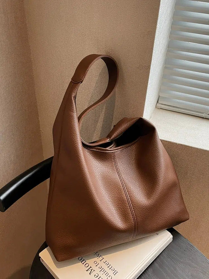 Roomy Vegan Leather Tote Bag