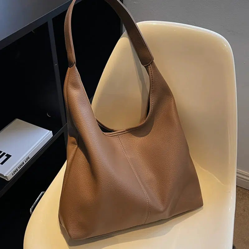 Roomy Vegan Leather Tote Bag