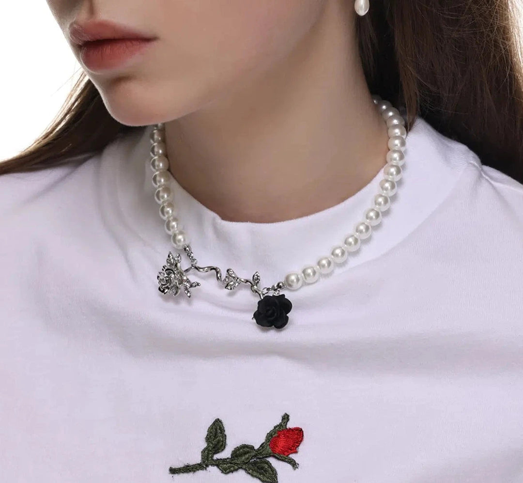 Rose Pearl Necklace