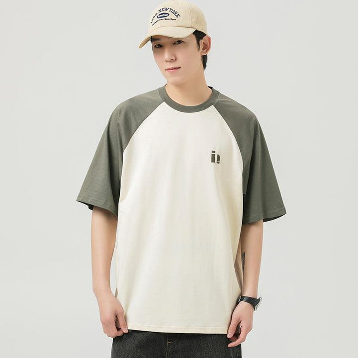 Round Neck Color-block T-shirt