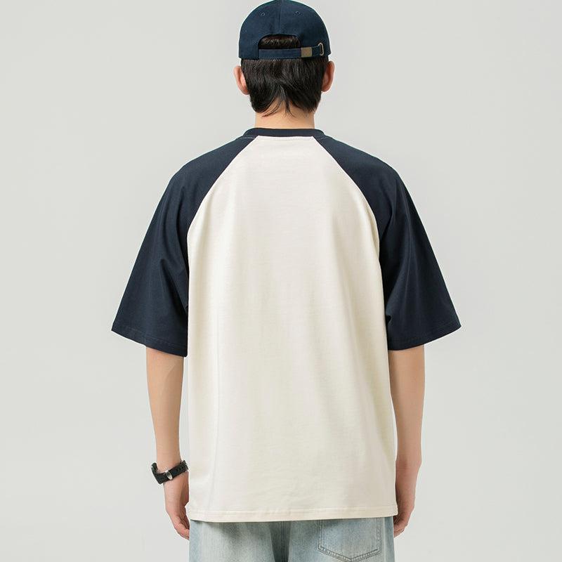 Round Neck Color-block T-shirt