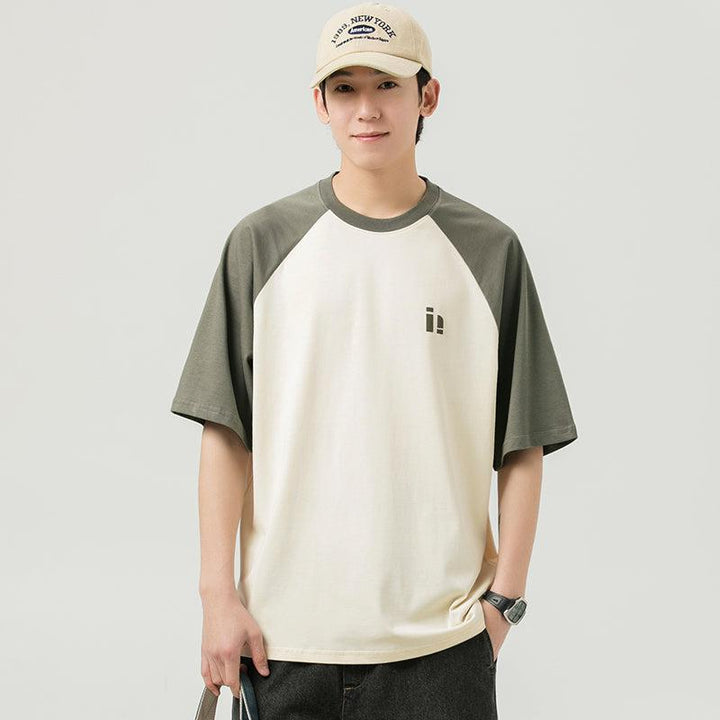 Round Neck Color-block T-shirt