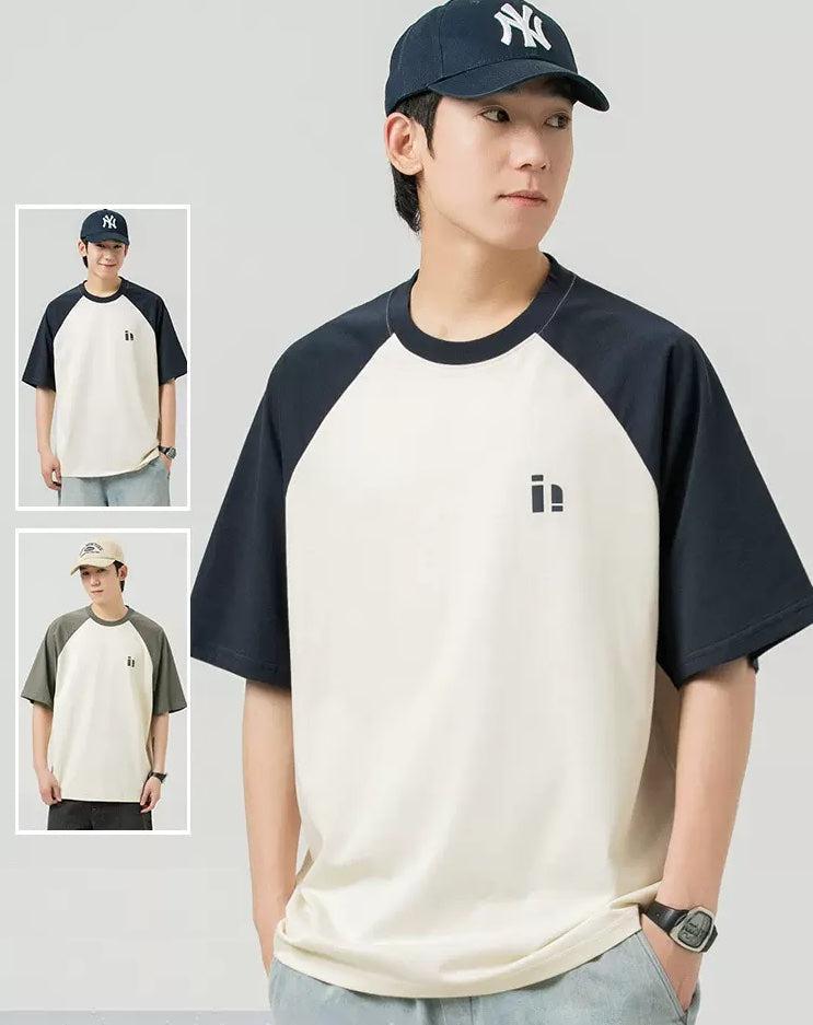 Round Neck Color-block T-shirt