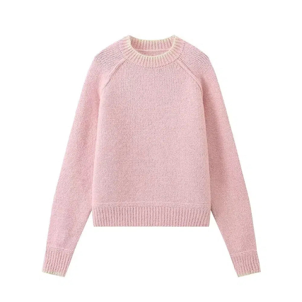 Round Neck Knit Sweater