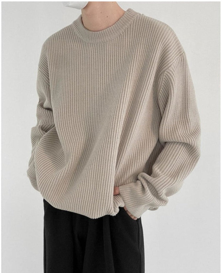 Round Neck Pleated Pullover