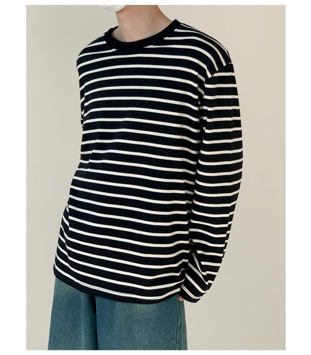 Round Neck Striped Shirt