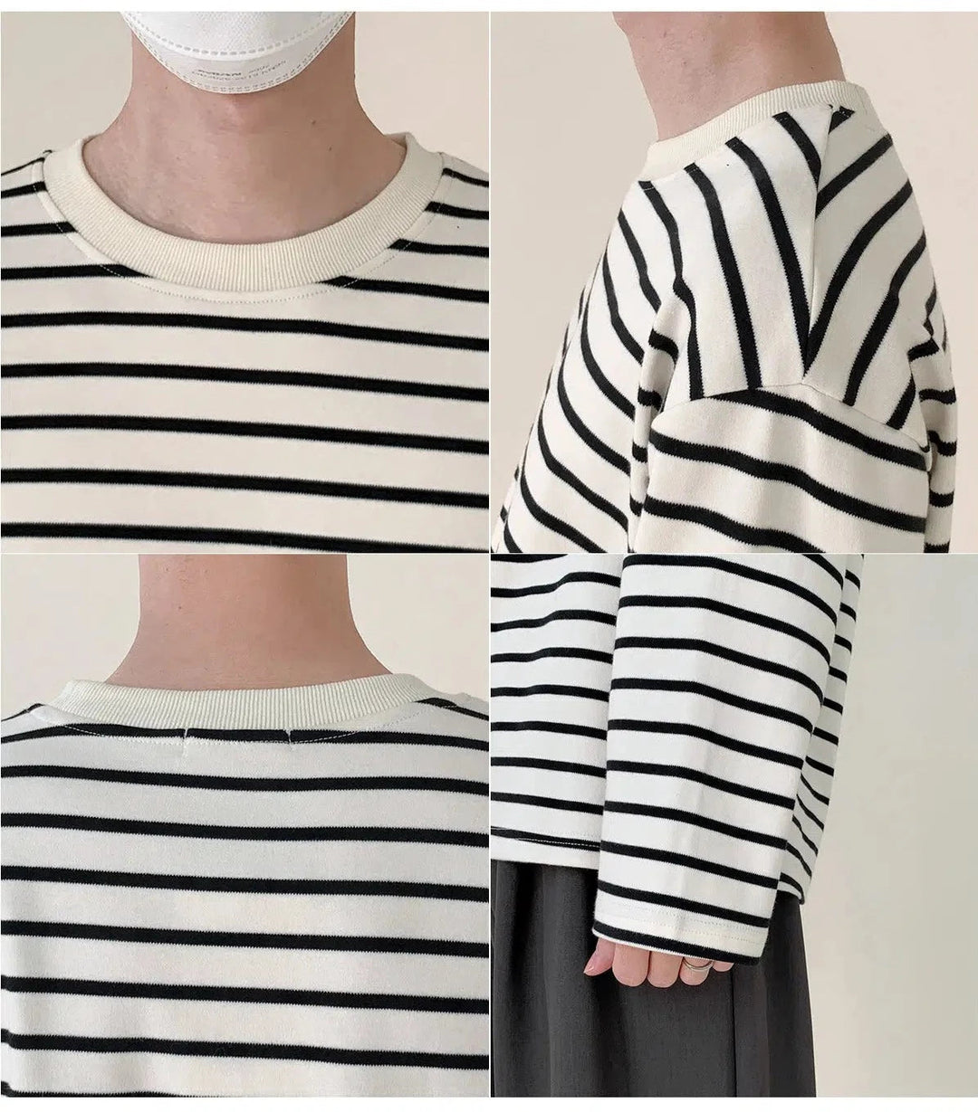 Round Neck Striped Shirt