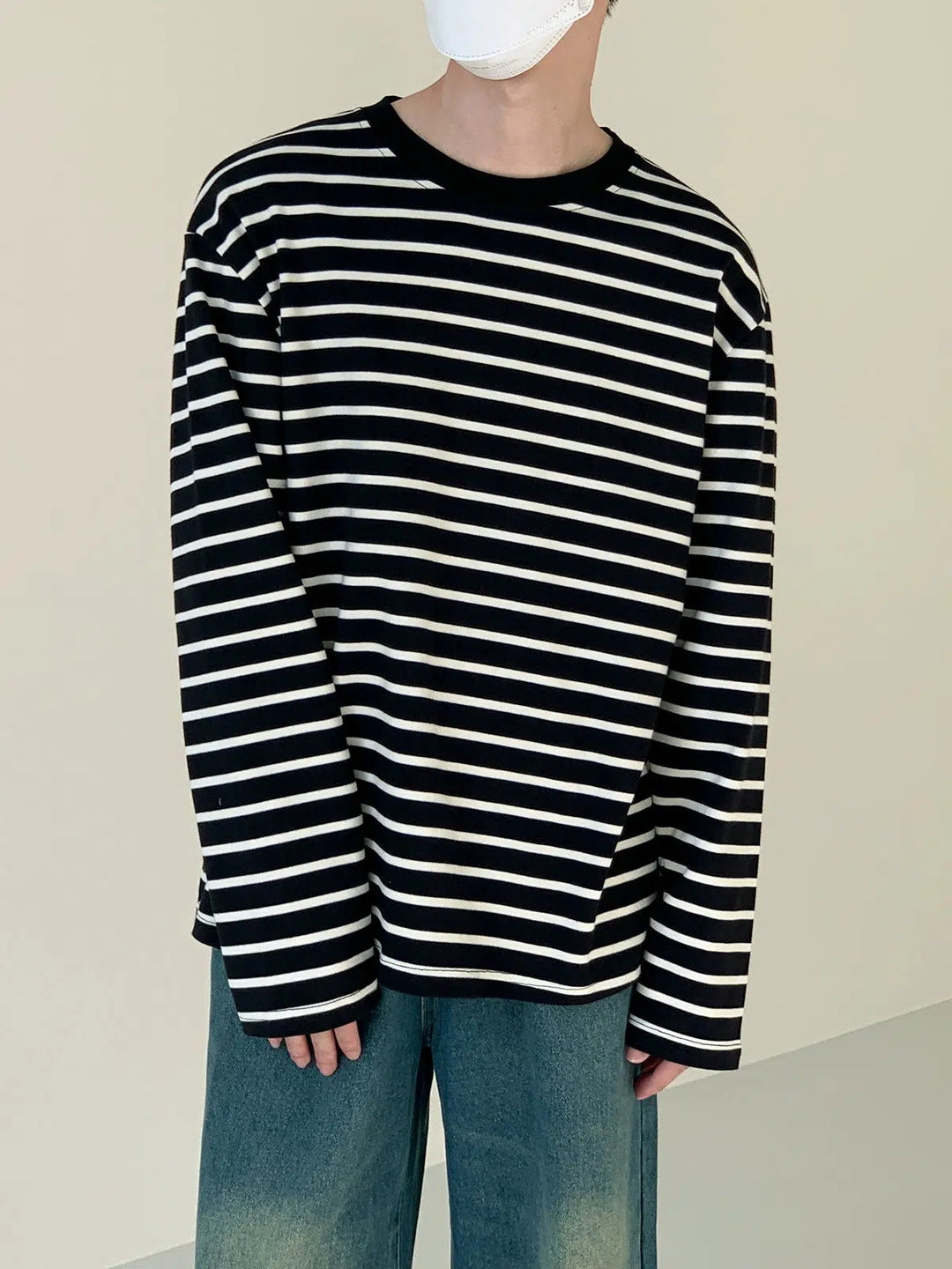 Round Neck Striped Shirt