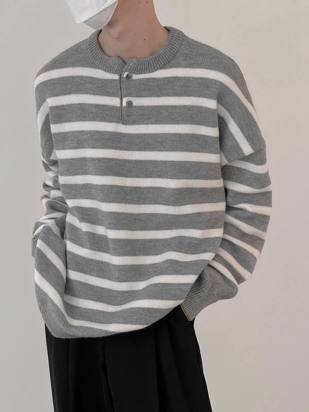 Round Neck Striped Sweater