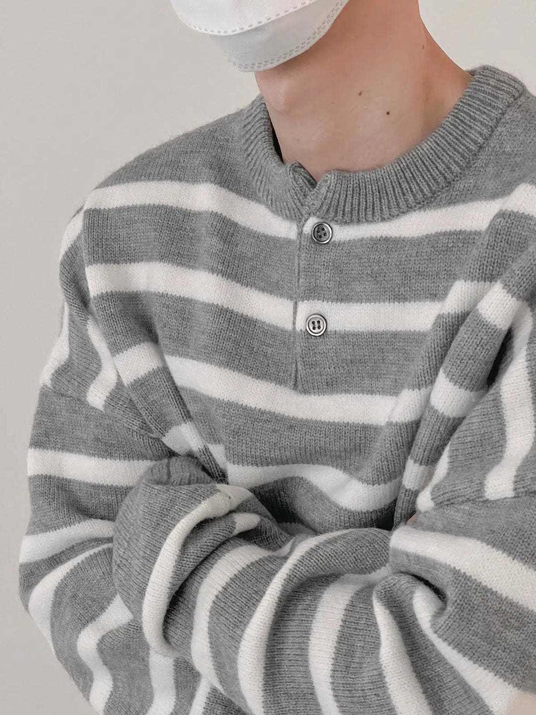 Round Neck Striped Sweater