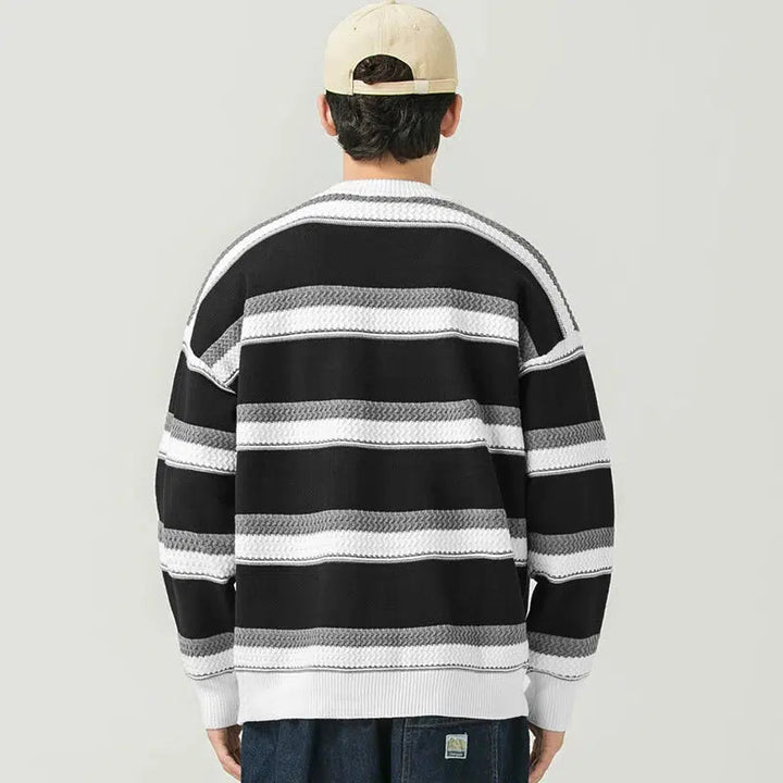 Round Neck Striped Sweater