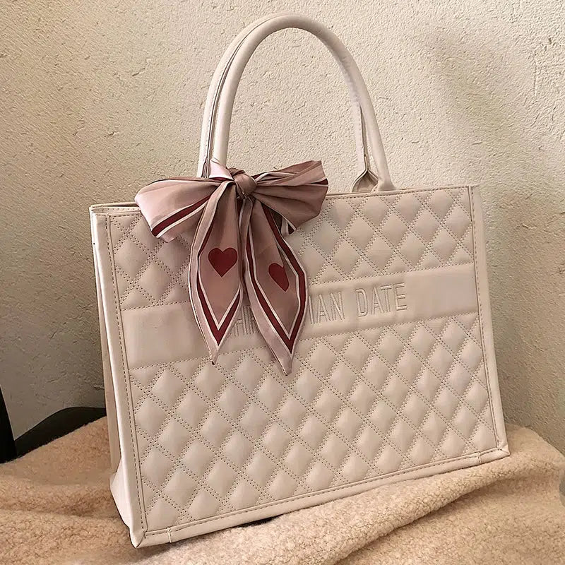 Scarf Accessory Pearl Handle Tote Bag