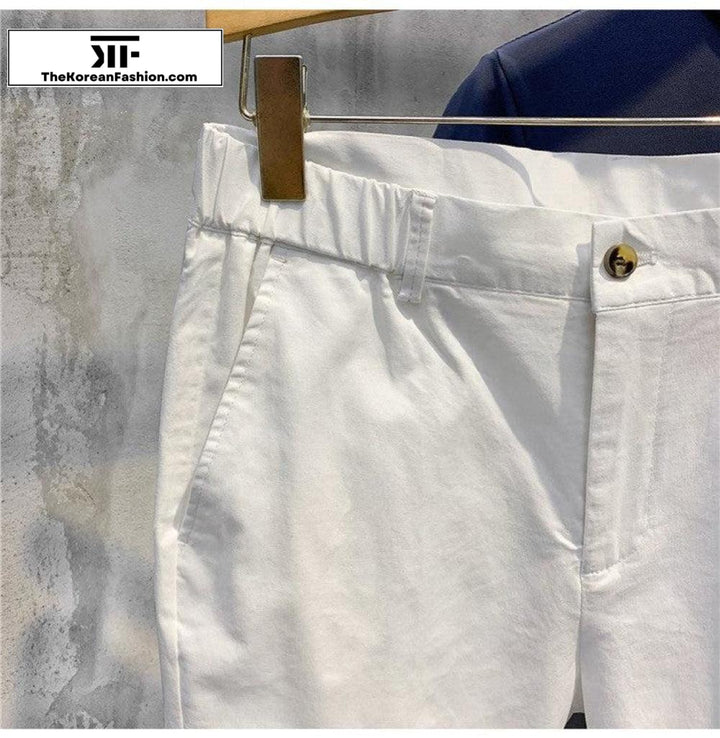 Semi-elastic Waist Cotton Breathable Pants