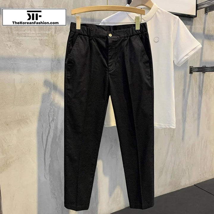 Semi-elastic Waist Cotton Breathable Pants