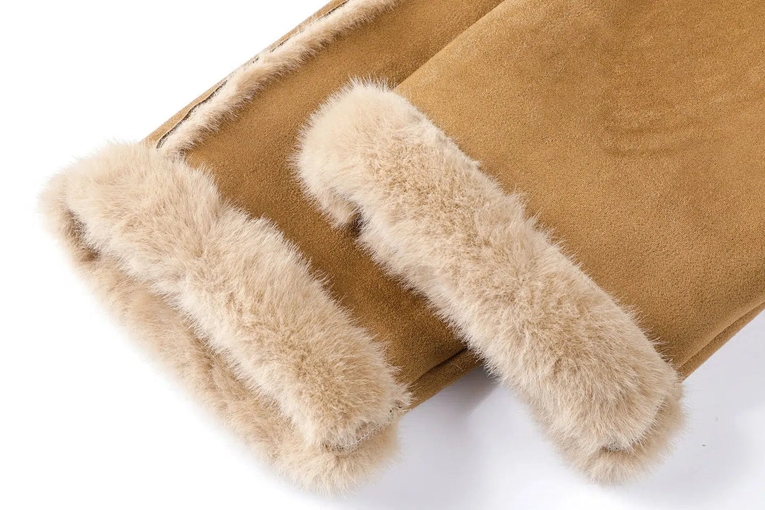 Shearling Buckle Detail Coat