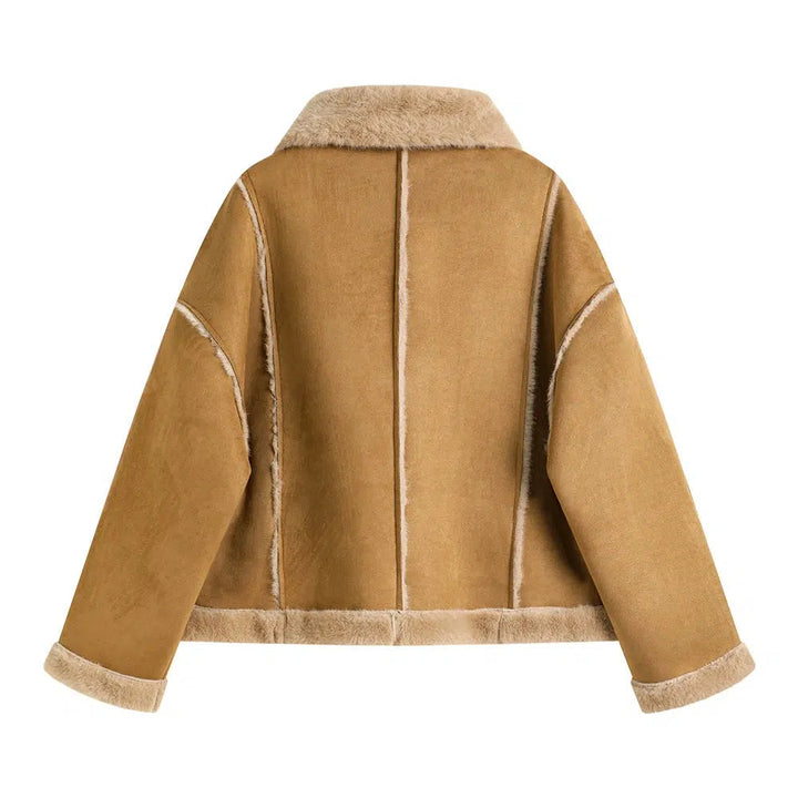 Shearling Buckle Detail Coat