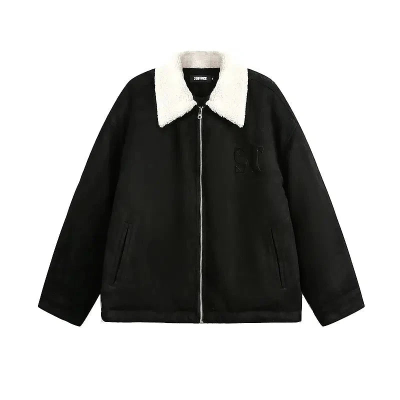 Shearling Collar Cotton-Padded Jacket