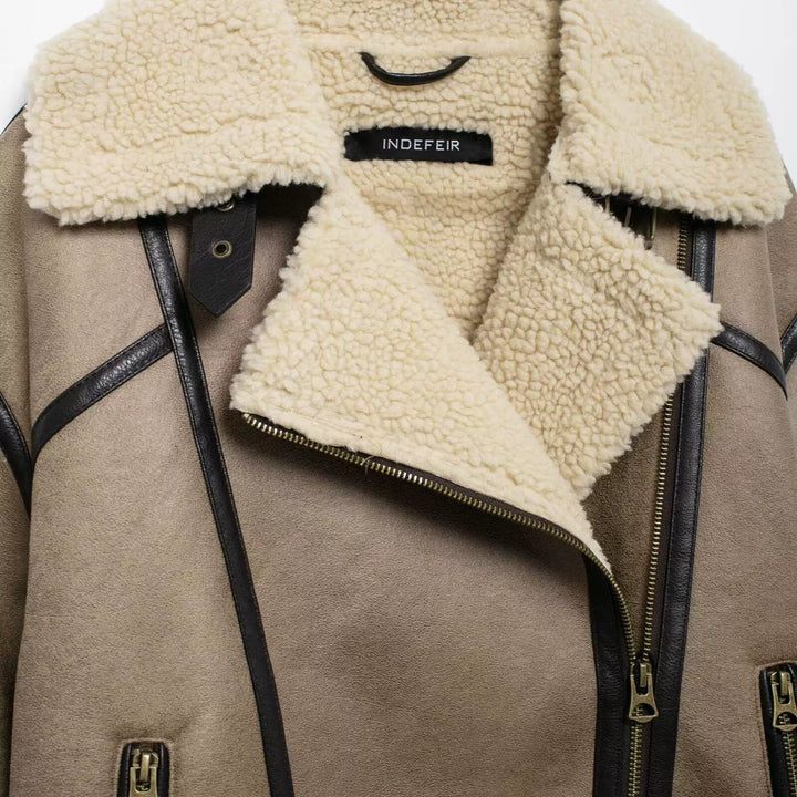 Shearling Lined Biker Jacket