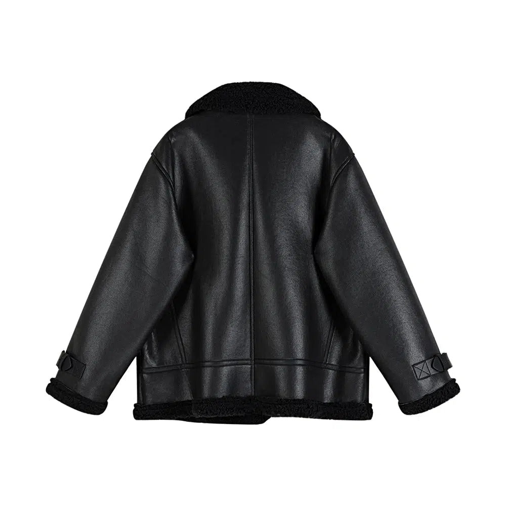 Shearling Lined Leather Jacket