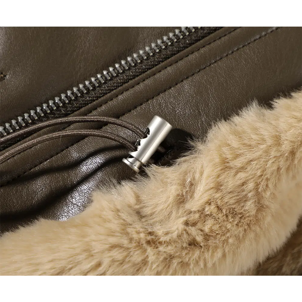 Shearling-Lined Leather Jacket