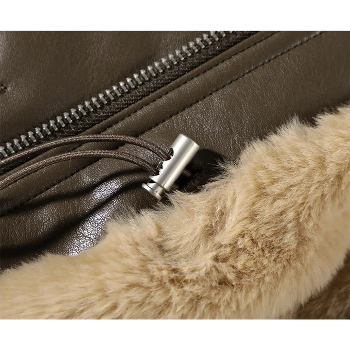 Shearling-Lined Leather Jacket