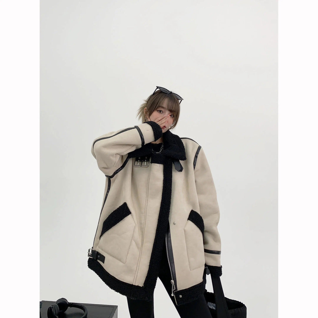 Shearling Lined Oversized Coat