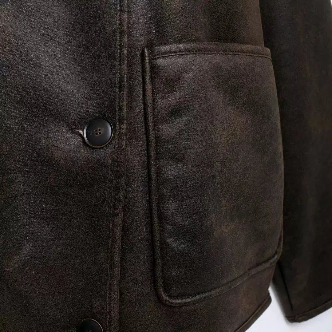 Shearling Lined Pockets Jacket