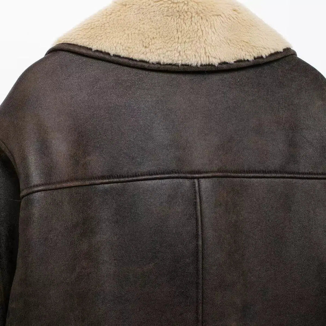 Shearling Lined Pockets Jacket