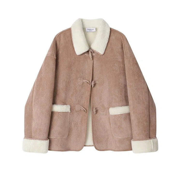 Shearling-Trim Toggle Coat