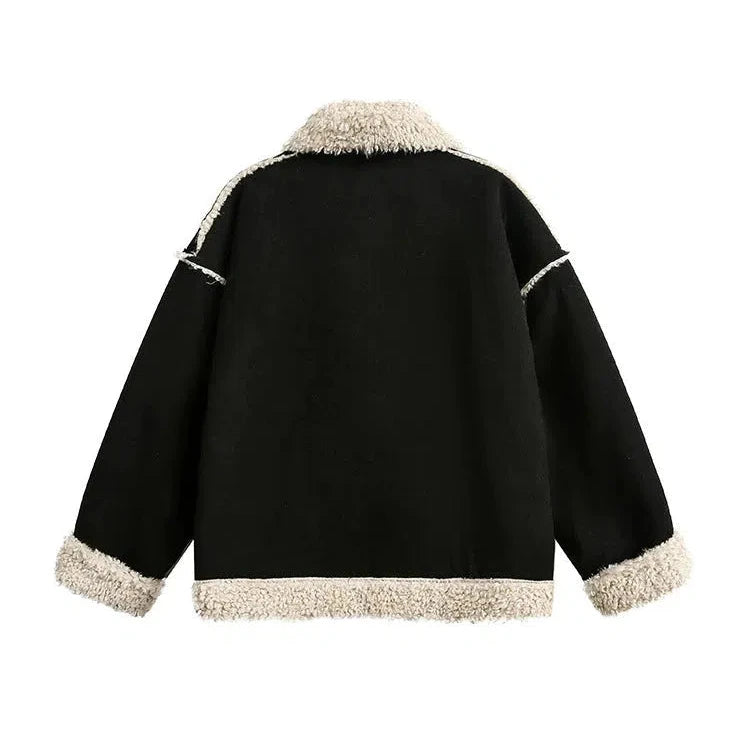 Sherpa-Lined Cotton Jacket