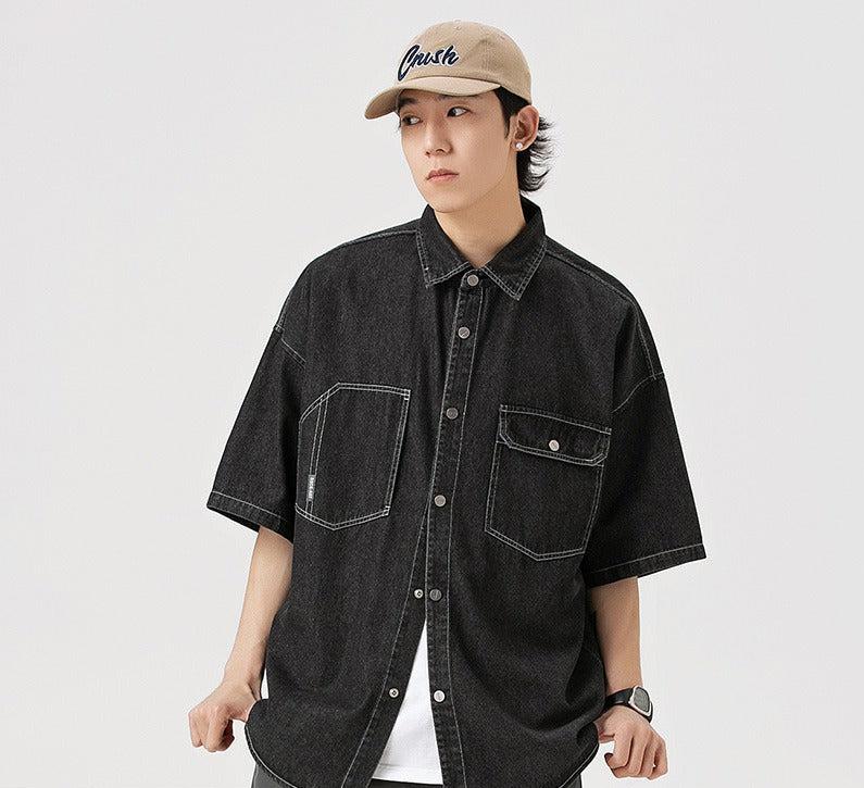 Short Sleeve Denim Shirt