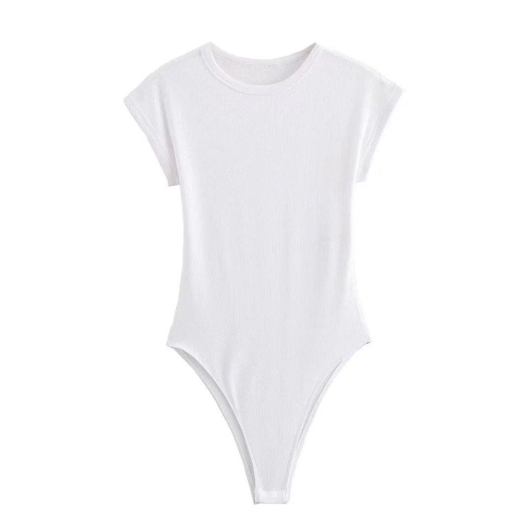 Short Sleeve Ribbed Bodysuit