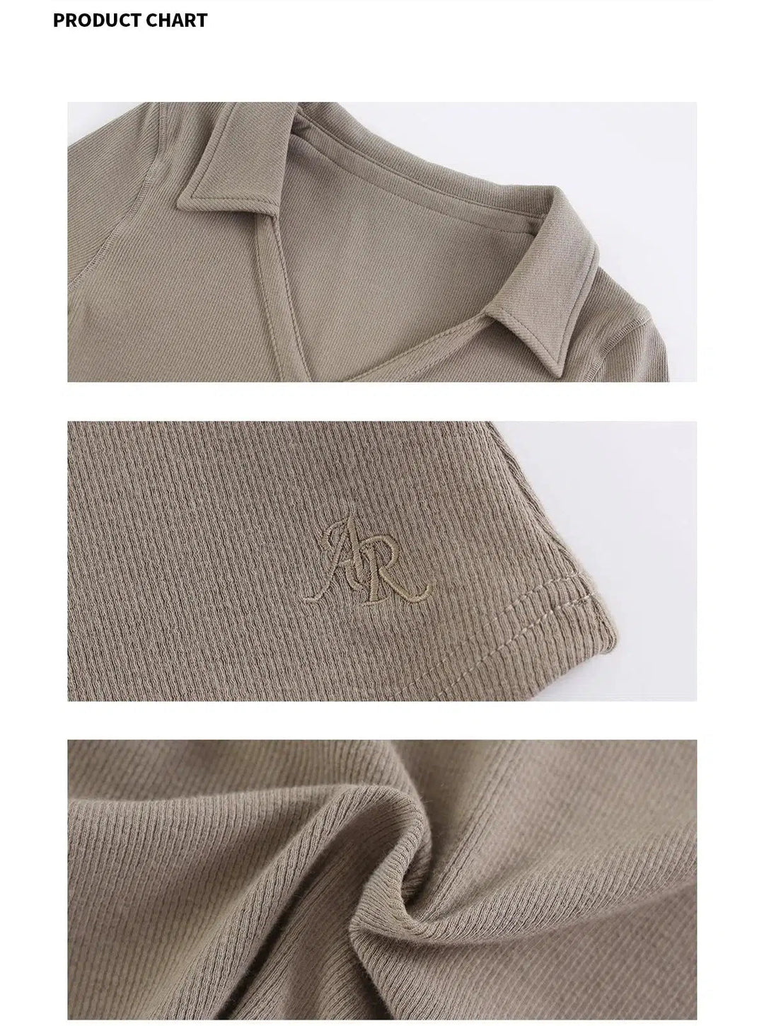 Short-Sleeve V-Neck Turtleneck in Soft Stretch Fabric